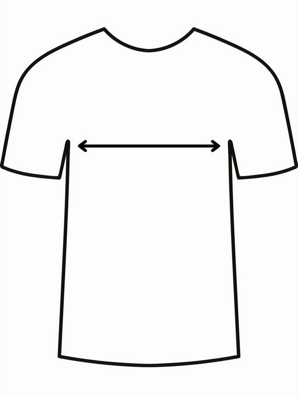 Maßanleitung T-Shirt – Brustweite messen zwischen den Achseln